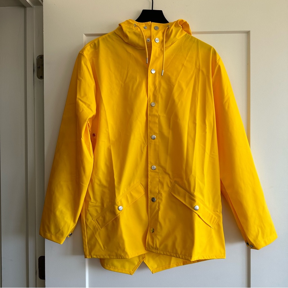 NWT RAINS Rain Jacket Unisex Yellow Size XS/S
